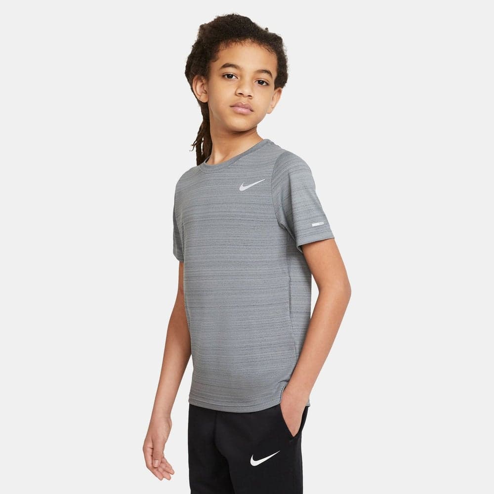 Kids' Miler Run Division Dri-FIT T-Shirt Grey - Image 1