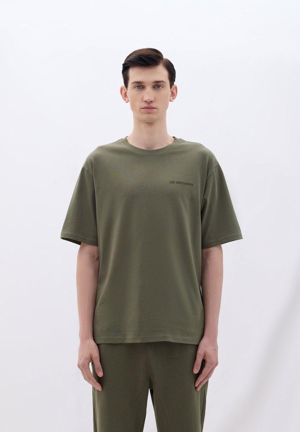 Les Benjamins 405 Dark Green Cotton Tee - Image 1