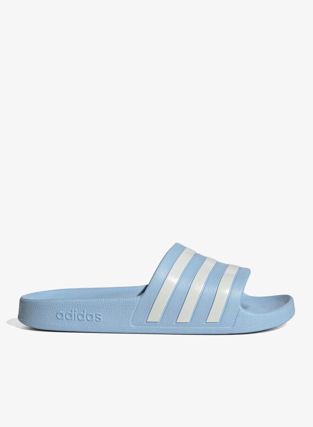 Adilette Aqua Slides Women’s Blue Comfort Slides - Image 1