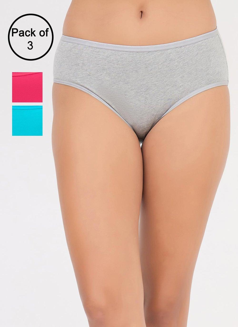 Clovia 3-Pack Mid Waist Graphic Cotton Hipster Panties - Image 1