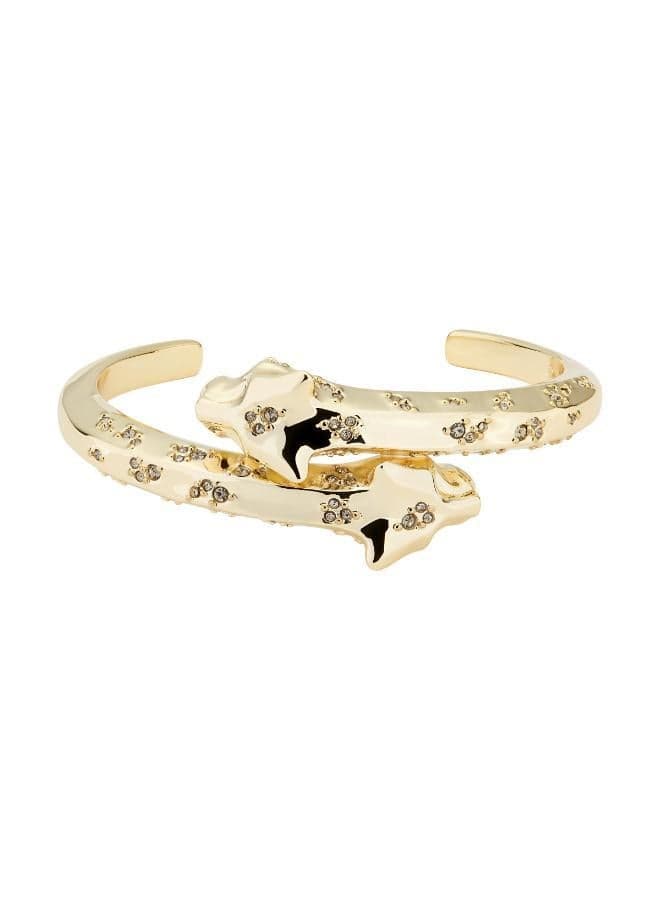 Leopard Cuff Gold-Plated Statement Bracelet - Image 1