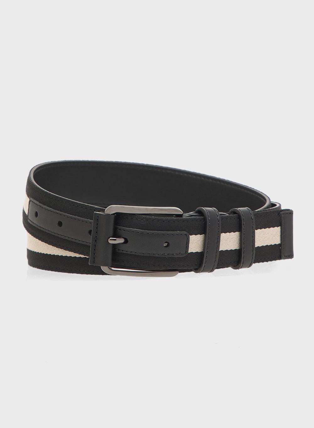 VB169 Black Casual Leather Belt for Men - Image 1