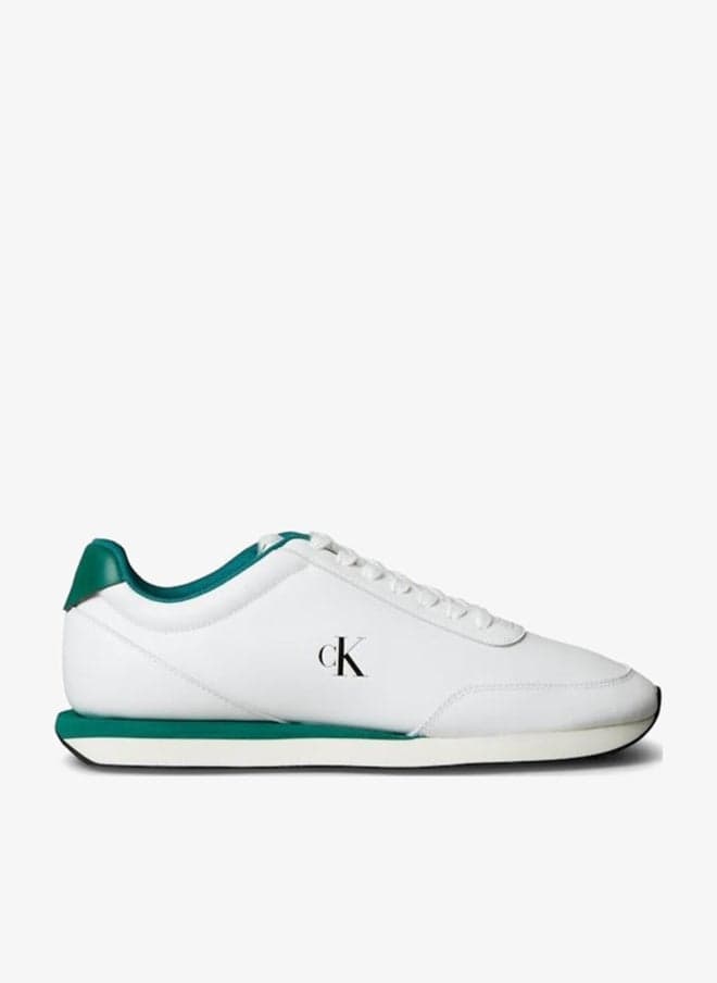 Calvin Klein White Leather Lace-Up Low Sneakers - Image 1