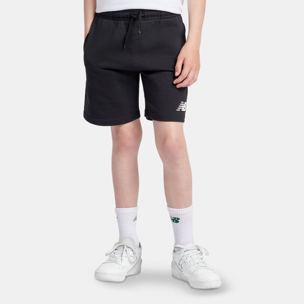 New Balance Kids French Terry Logo Shorts Black - Image 1