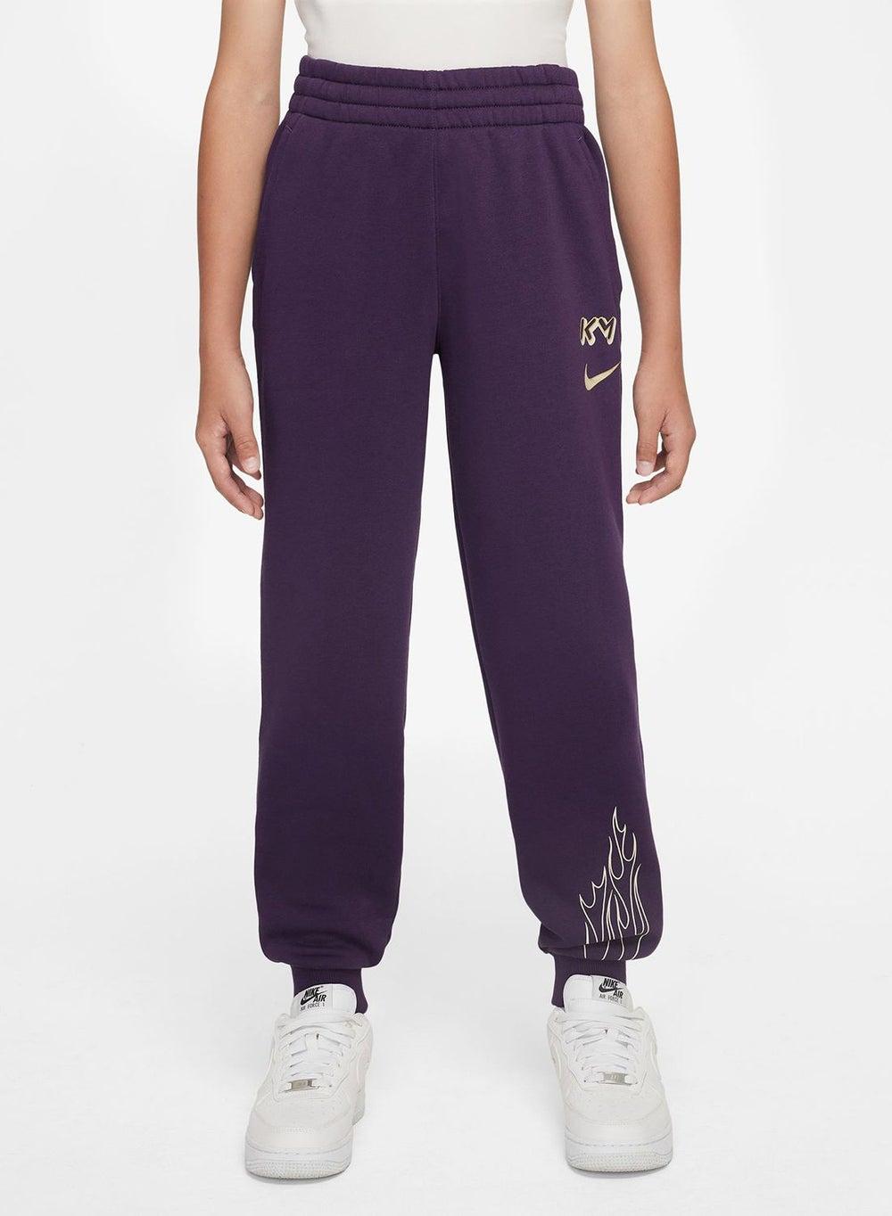 Girls Purple Fleece Sweatpants HQ3686 585 - Image 1