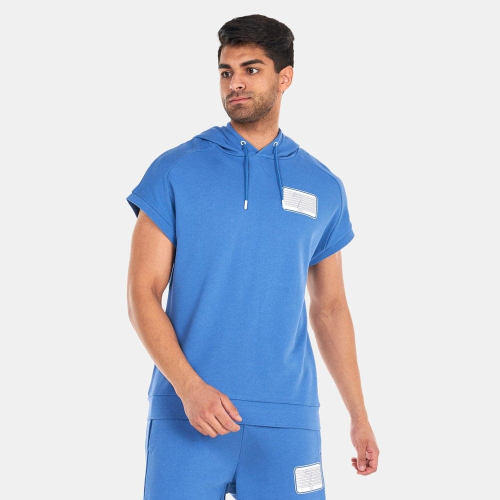 Men’s Train Graphic Cotton Hoodie Blue Edition - Image 1