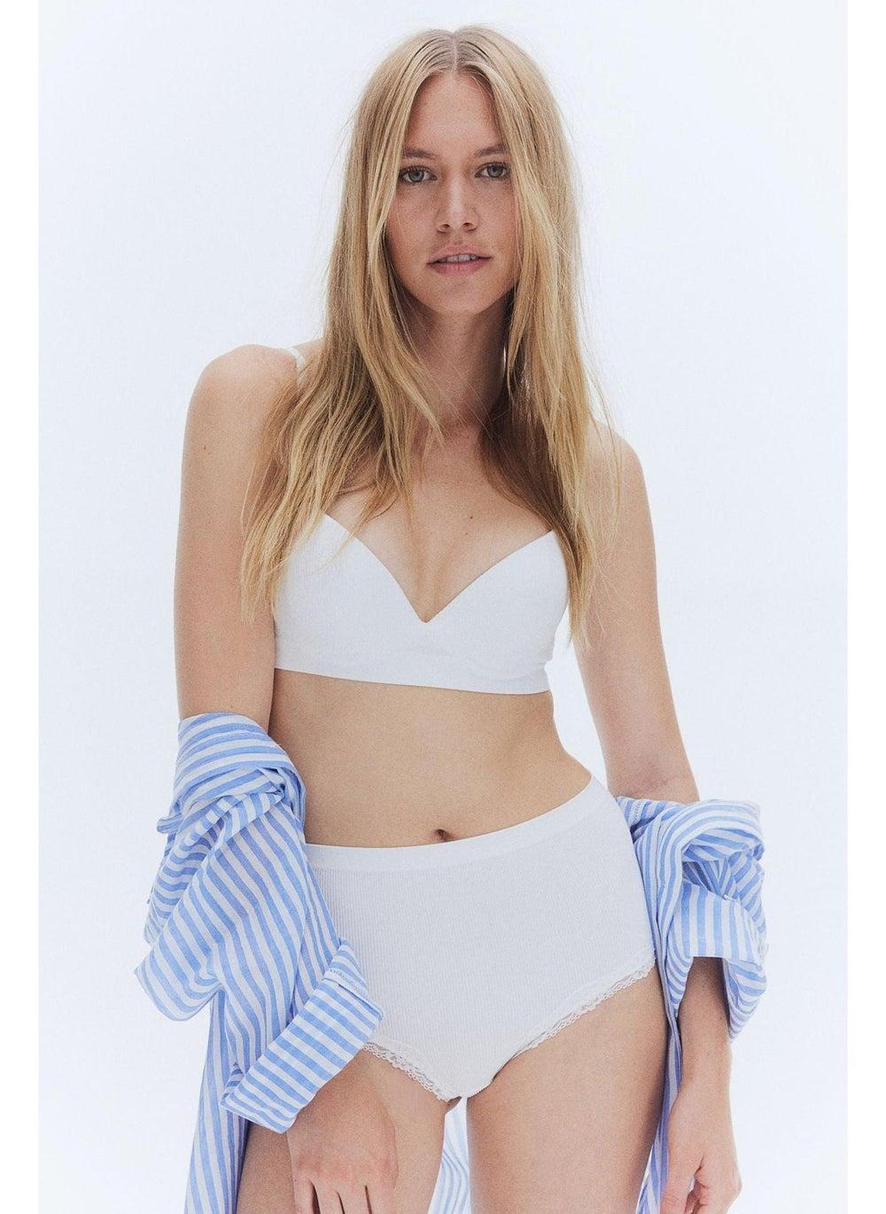 Microfibre Super Push-Up Bra White Light - Image 1