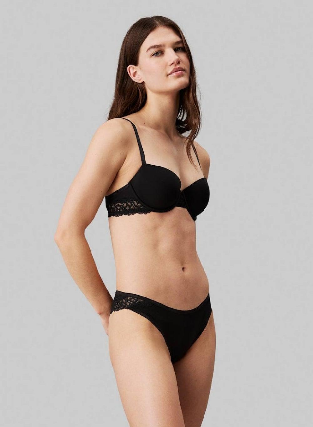 Soft Stretch Lace Brazilian Briefs Black - Image 1