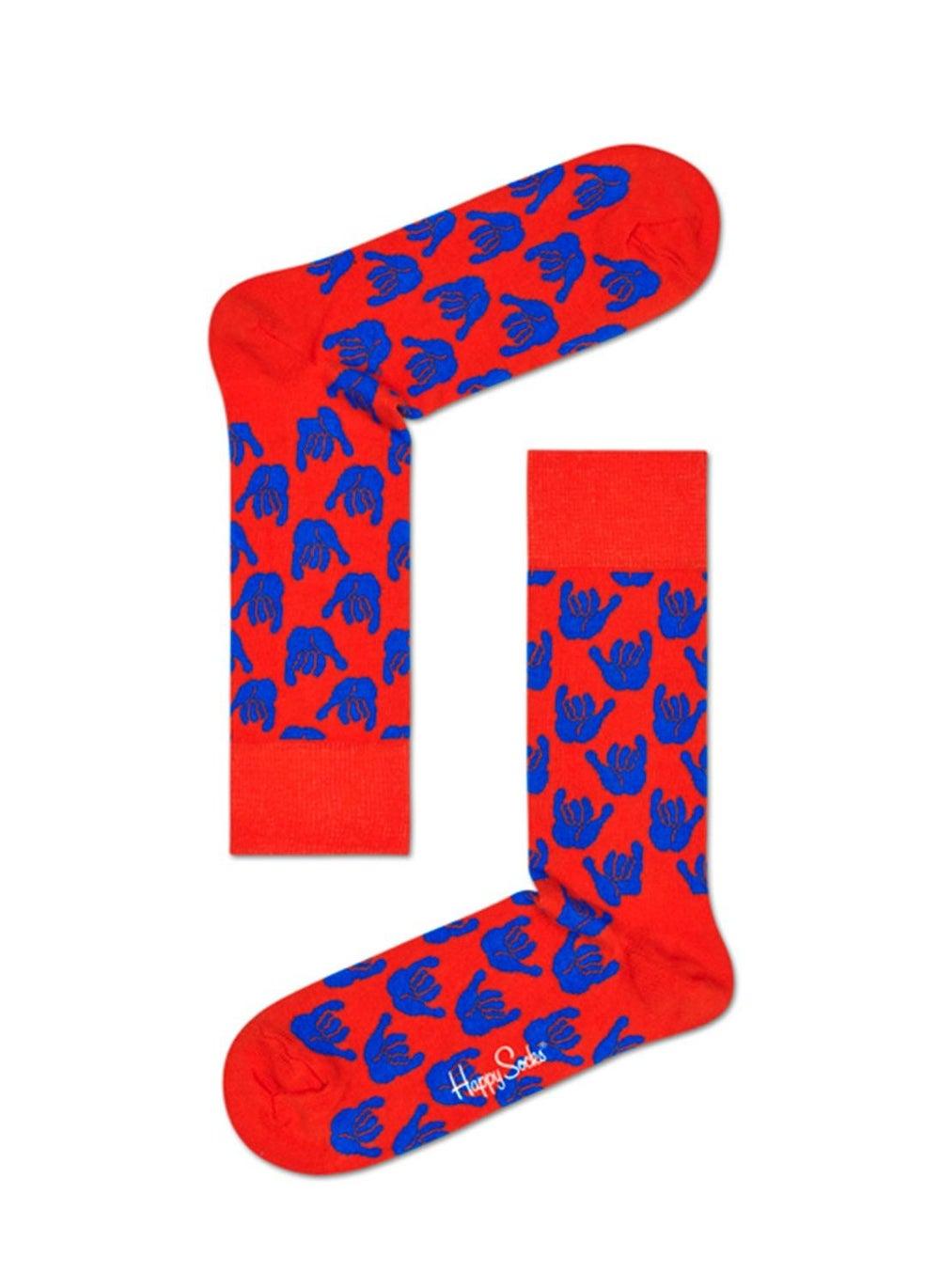 Hang Loose Sock Sup01 2700 Orange Multi Cotton - Image 1