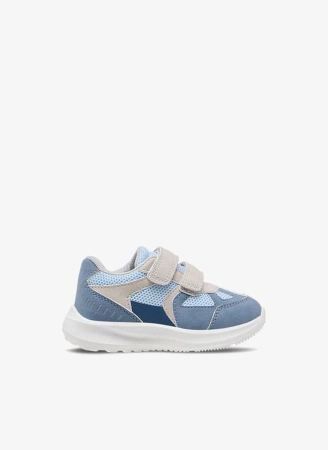 Boys Blue Panelled Sneakers 2205 004B Hook & Loop - Image 1