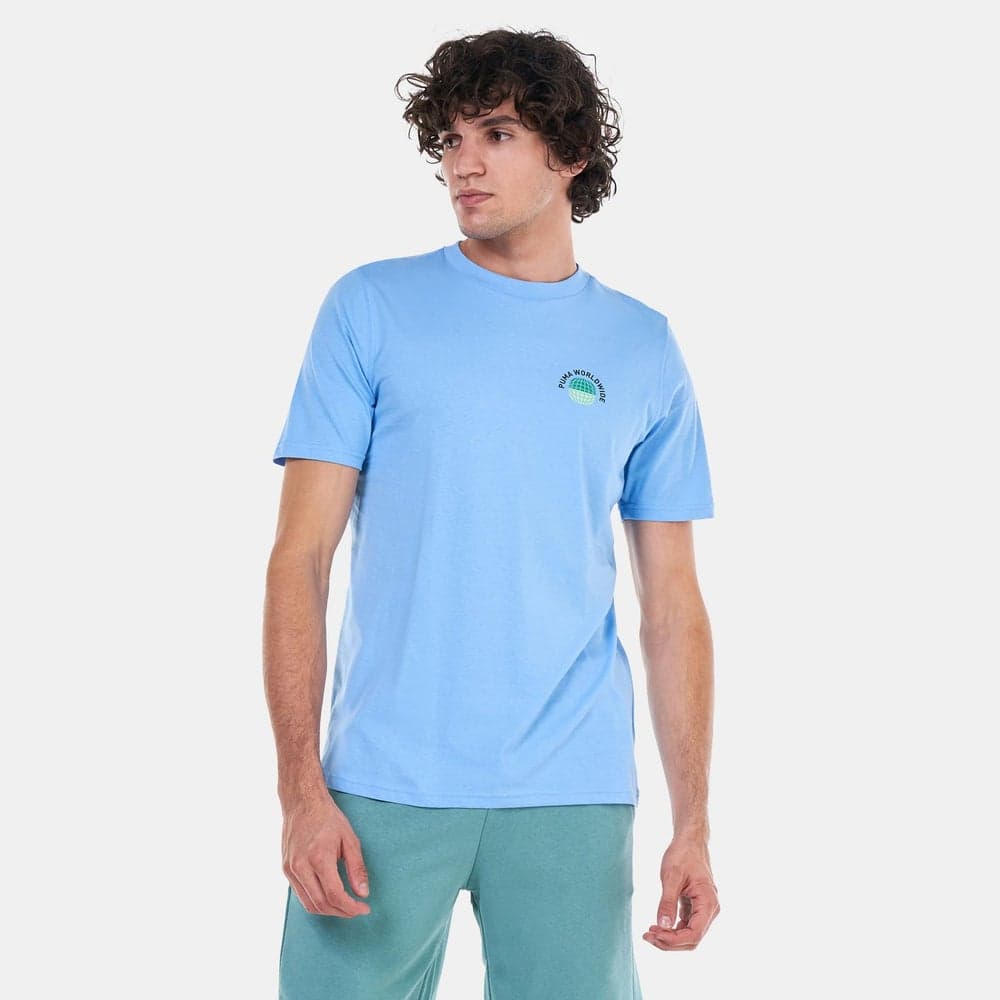 PUMA Worldwide Graphic Blue T-Shirt Classic Fit - Image 1