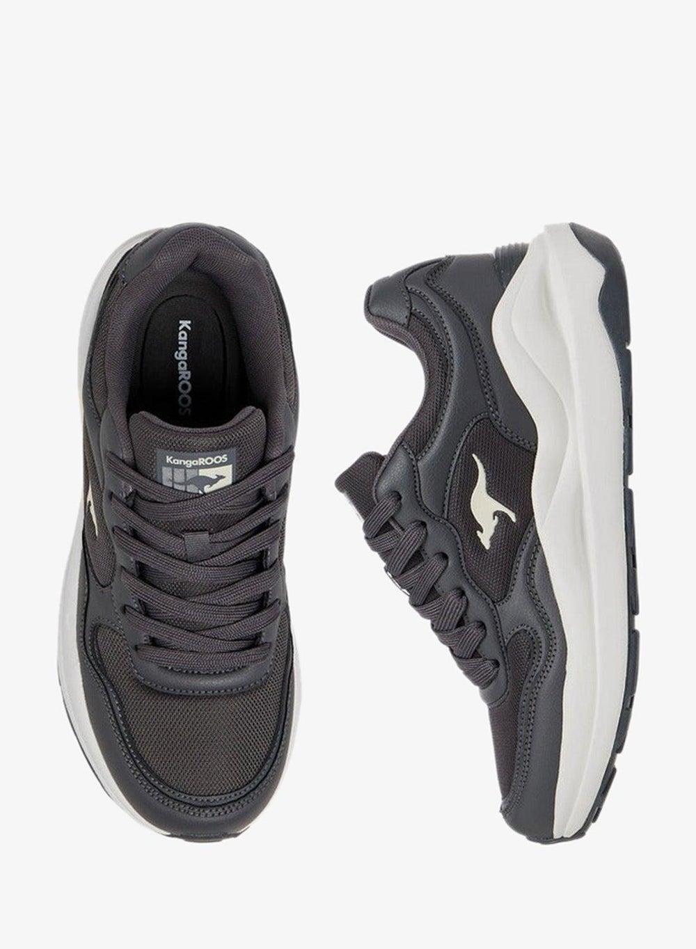 Women's Grey Panelled Lace-Up Sports Sneakers Sho23Aa025Wb - Image 1