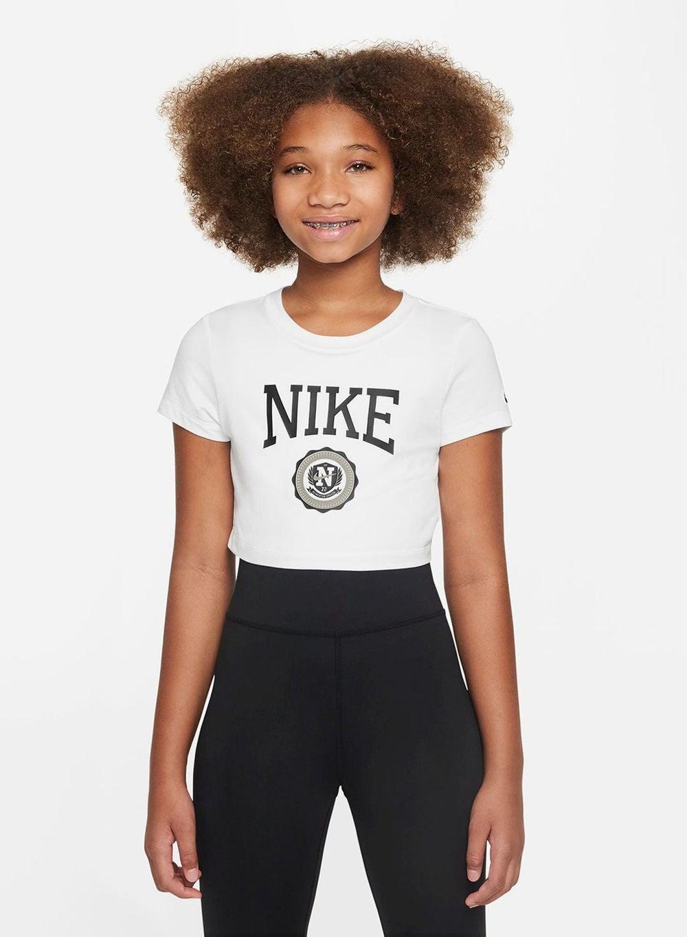 Girls Graphic Star Cropped Tee IB3567 100 - Image 1