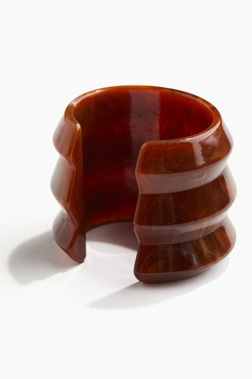 Marbled Statement Cuff Bracelet 7cm - Image 1