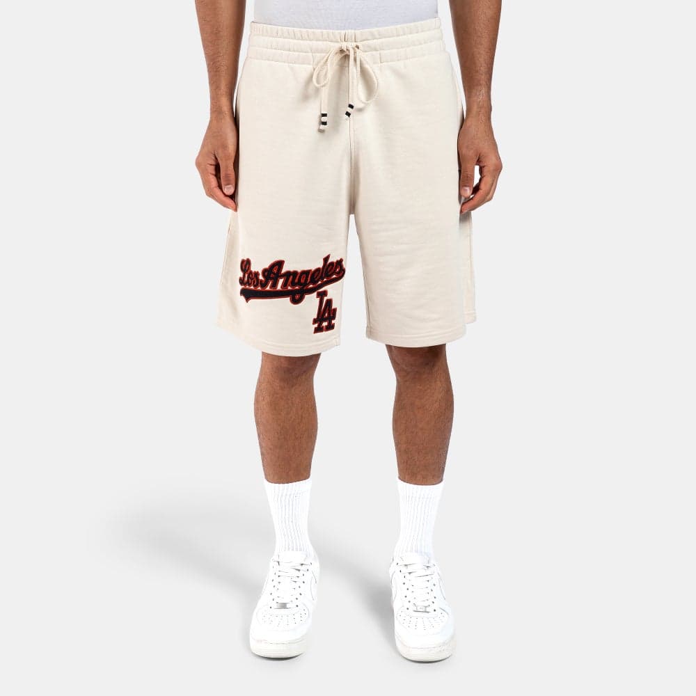 LA Dodgers Lifestyle Shorts – Beige Cotton Blend - Image 1