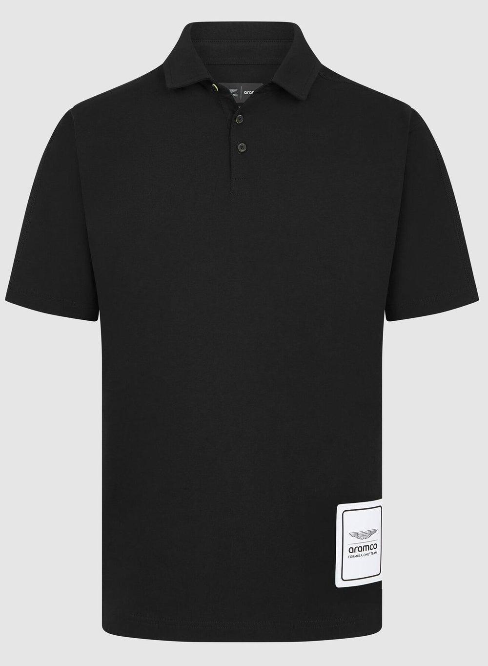 AMF1 FW Black Logo Polo Shirt - Image 1