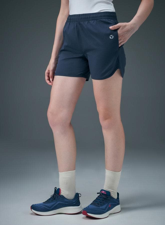 Technosport Mid Rise Grey Stretch Shorts - Image 1