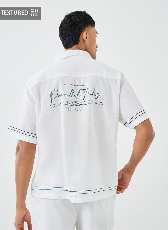 Men’s Nautical Slogan Resort Collar Co-Ord Set - Image 1