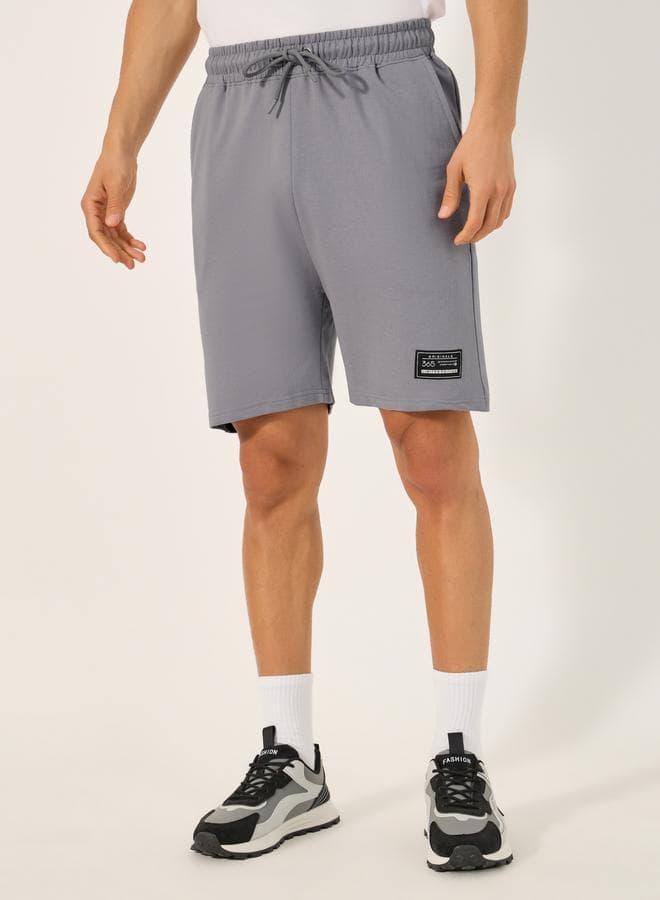 Styli Grey Badge Detail Terry Shorts 7006850514 - Image 1