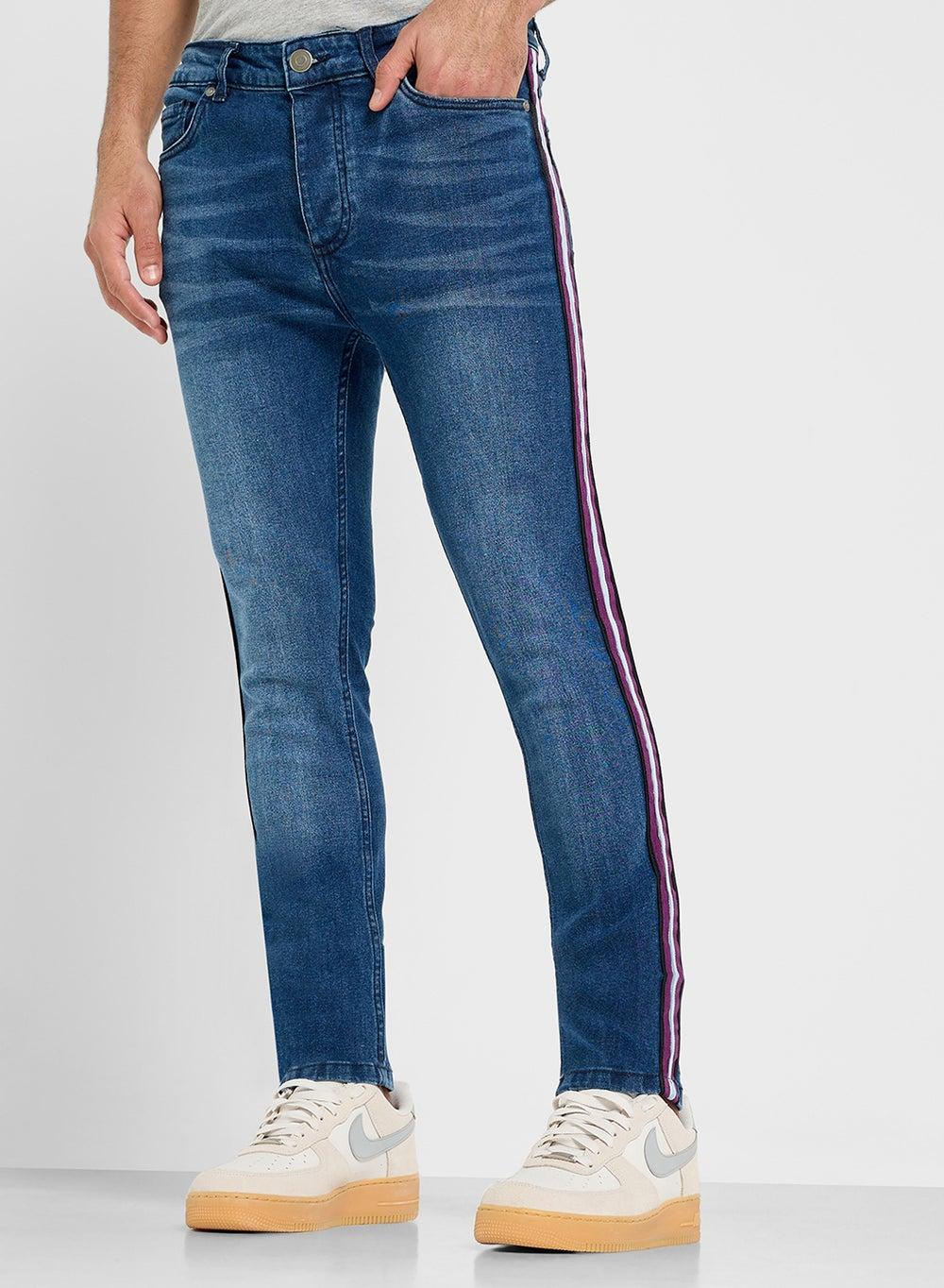 Men’s Conwaytape Blue Skinny Fit Denim Jeans - Image 1