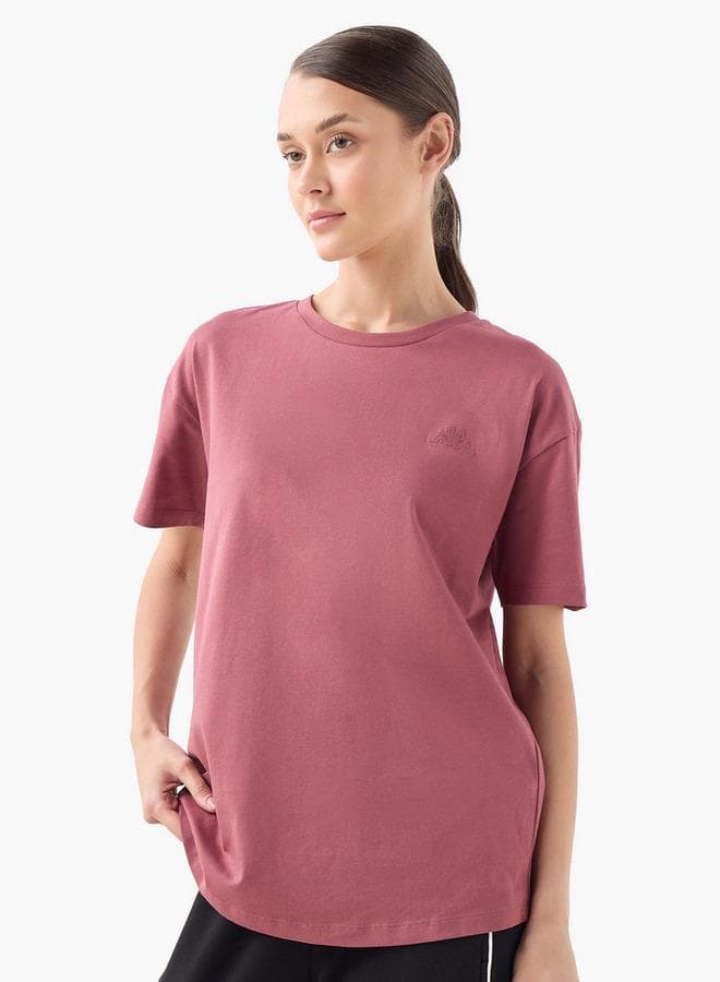 Kappa Logo Detail Pink Cotton T-Shirt - Image 1