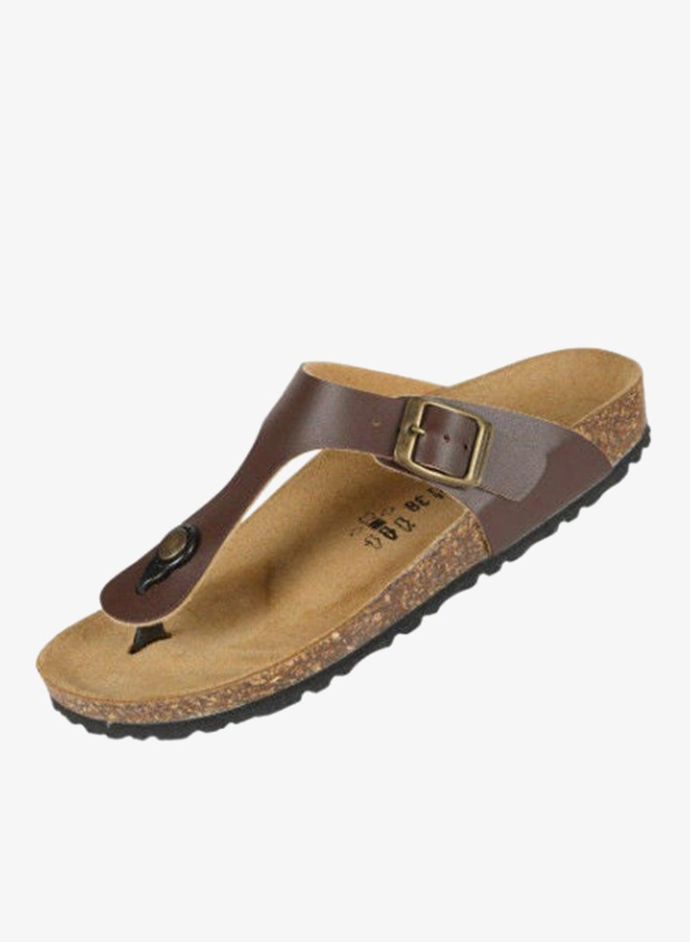 Biochic 012-458 Maroon Slim Thong Sandals - Image 1