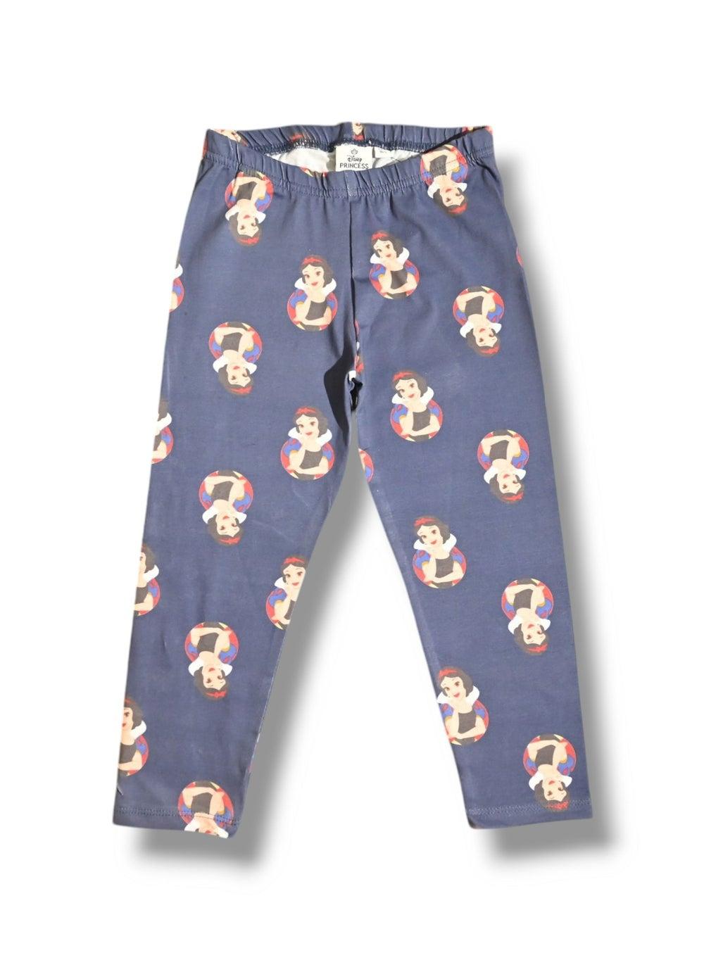 Princess AOP Girls Leggings – Blue Skinny Fit - Image 1