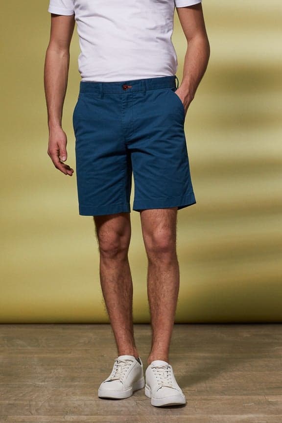 Loic Dark Navy Fitted Bermuda Shorts - Image 1