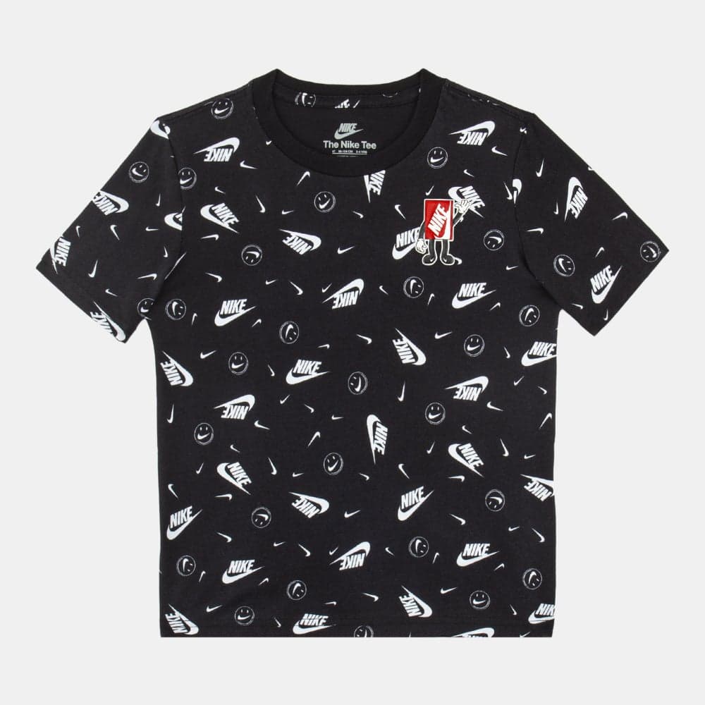 Nike Nk76N330 Kids Printed T-Shirt Black - Image 1
