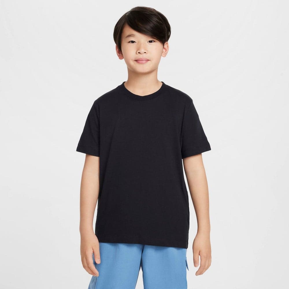 Nike Kids Graphic Cotton T-Shirt Black Crewneck - Image 1