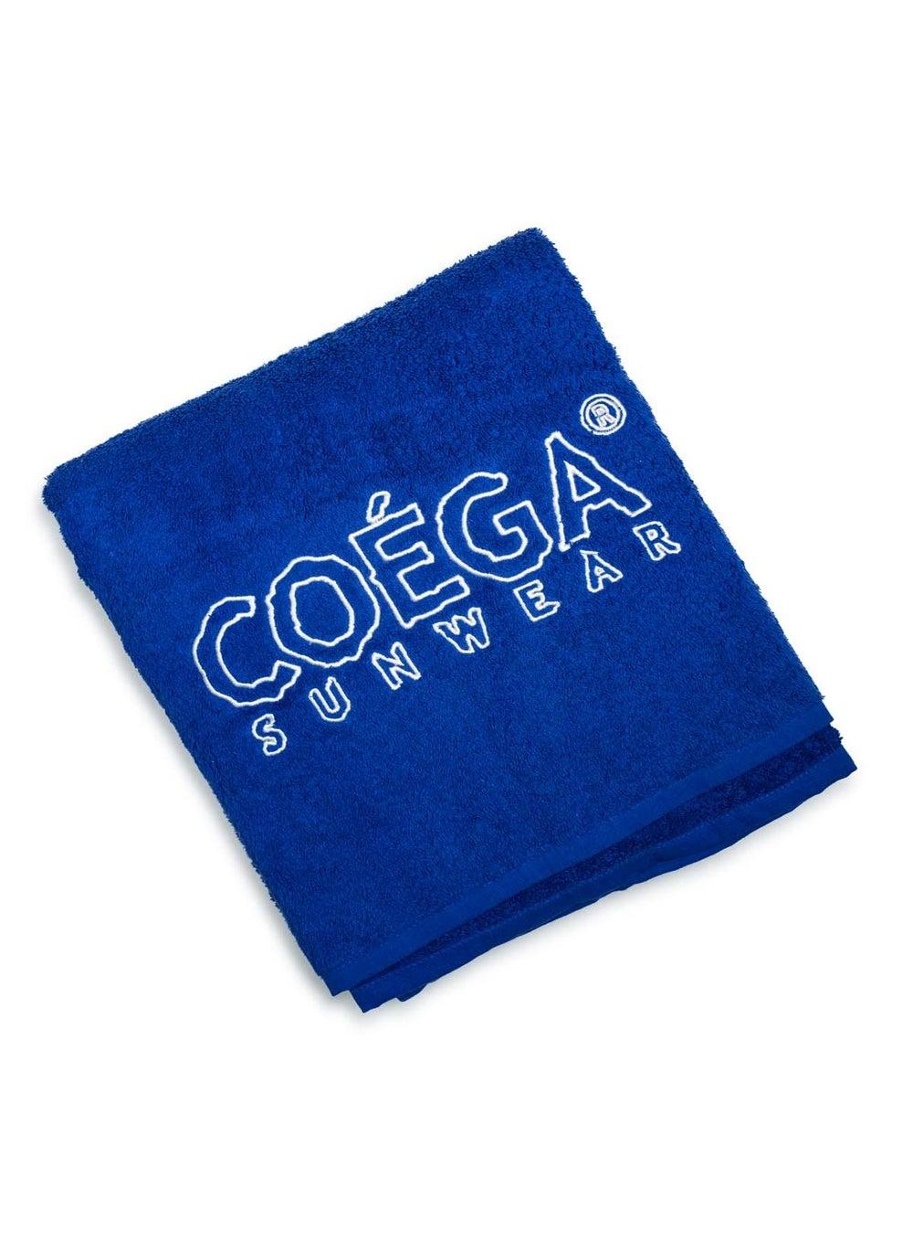 COEGA Blue Cotton Towel – Luxe Unisex Beach Essential - Image 1