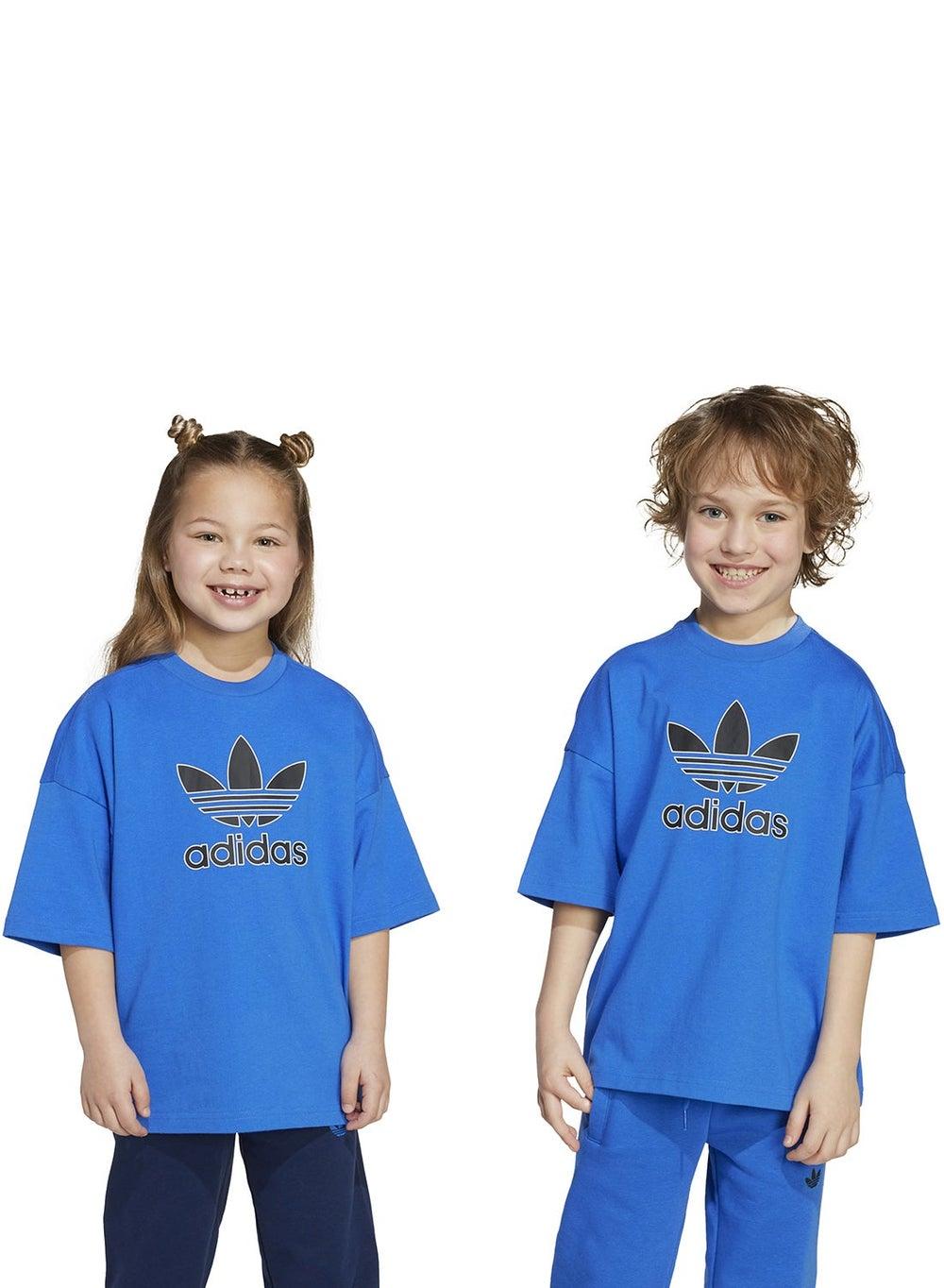 Adidas Youth Trefoil Blue Casual T-Shirt JY1138 - Image 1