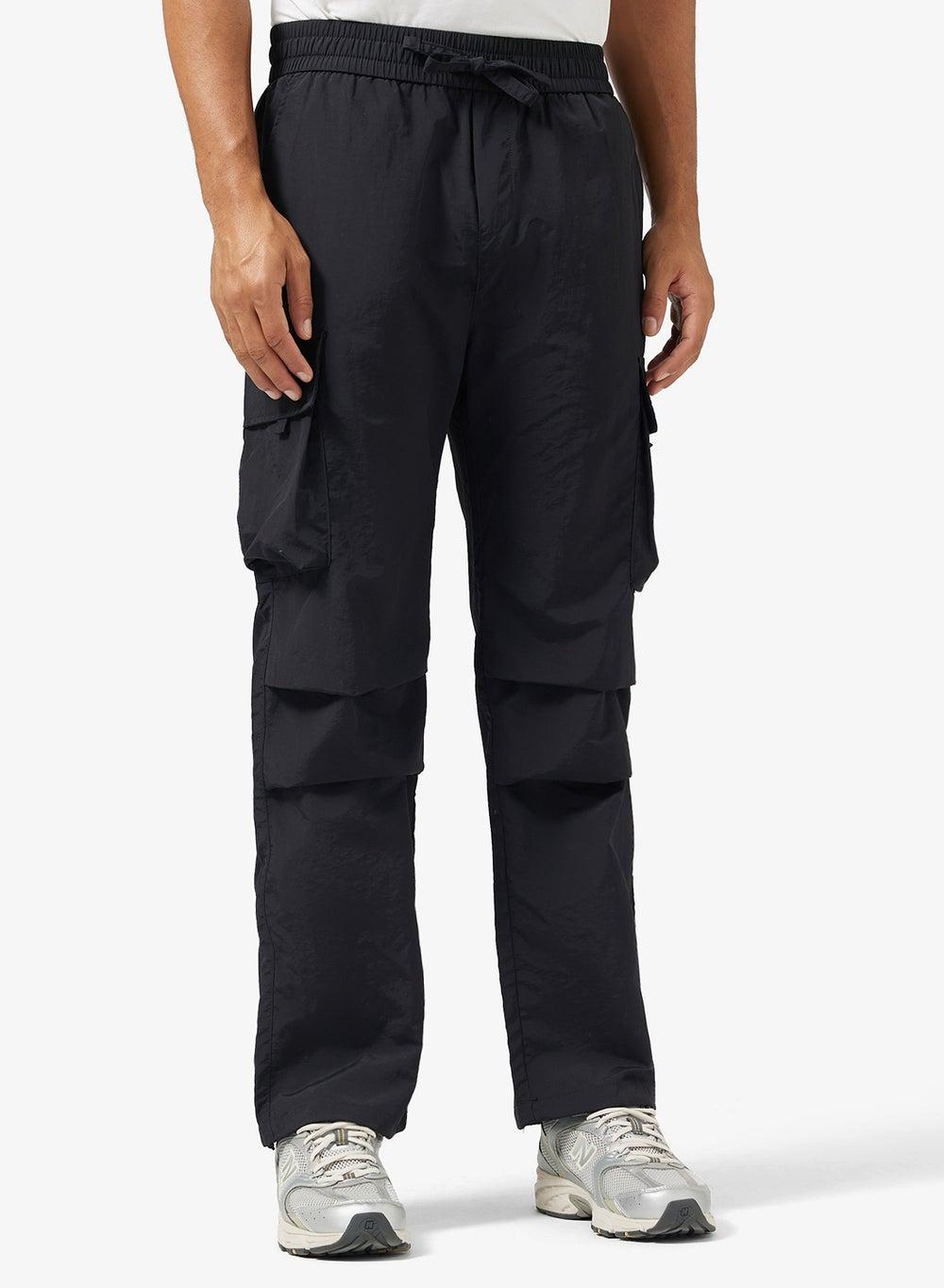 Kz707 Oversized Black Cargo Pants Straight Fit - Image 1