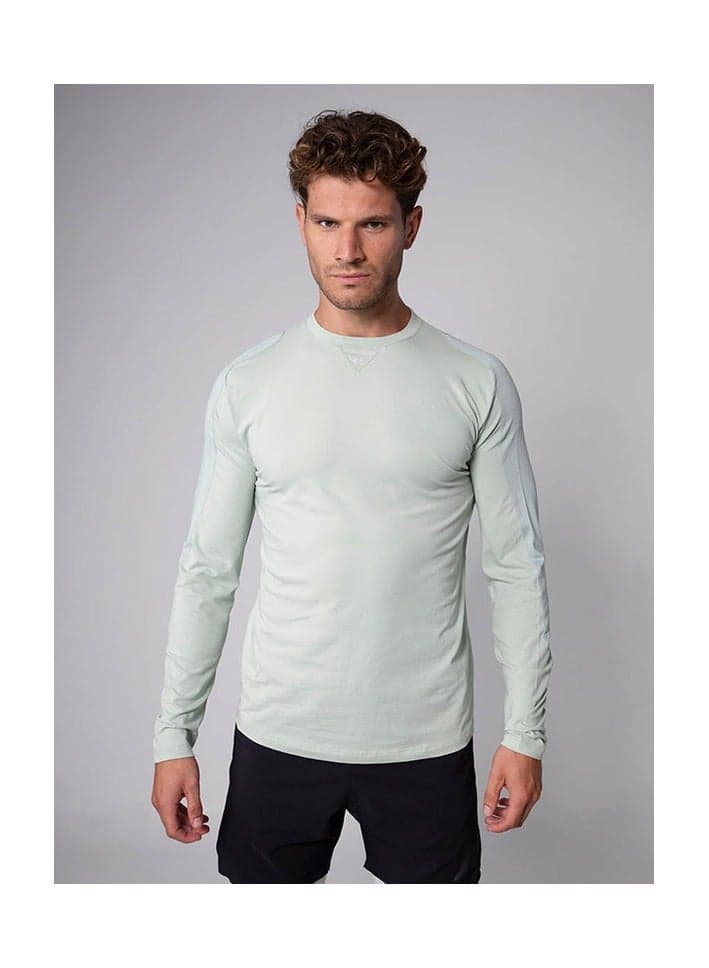 Aora Kanzei Men's Longsleeve – Eco Minimalist Sage - Image 1