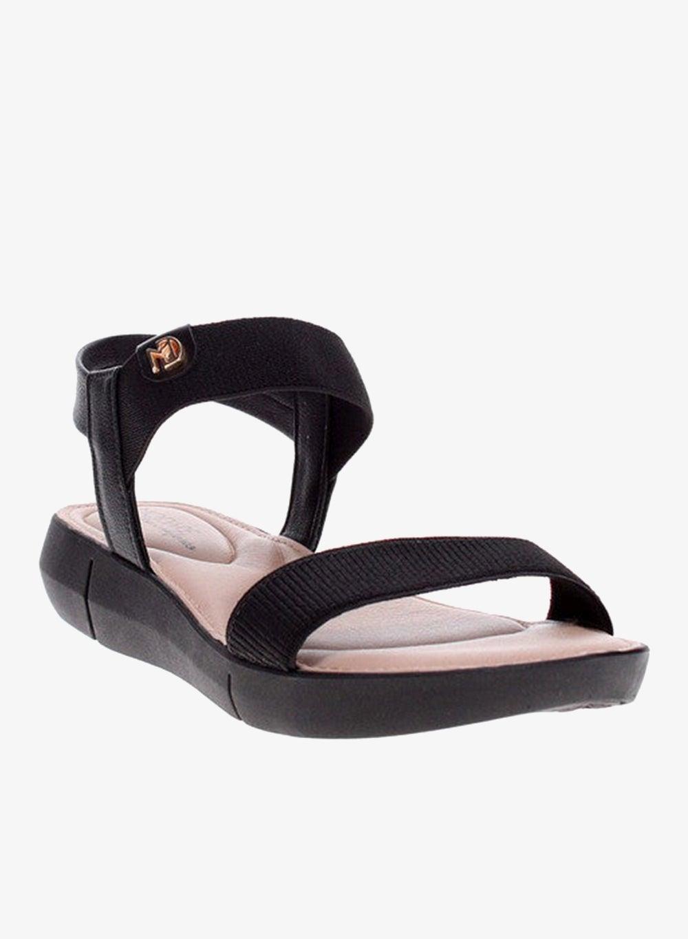 Elegant Black Slingback Sandals with Supportive Ankle Strap - Image 1