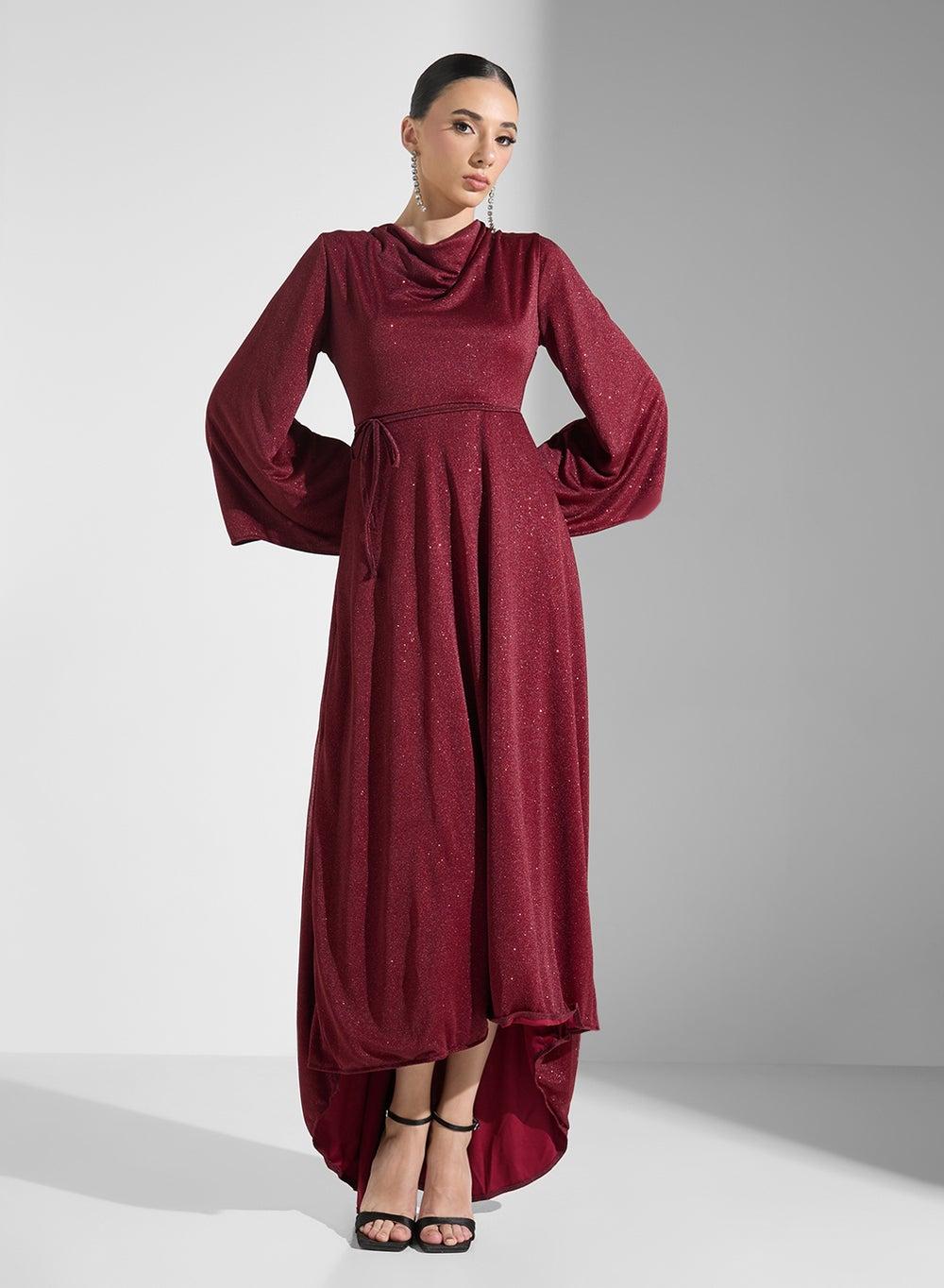 Sparkle Cowlneck Maxi Dress Ma10133 - Image 1
