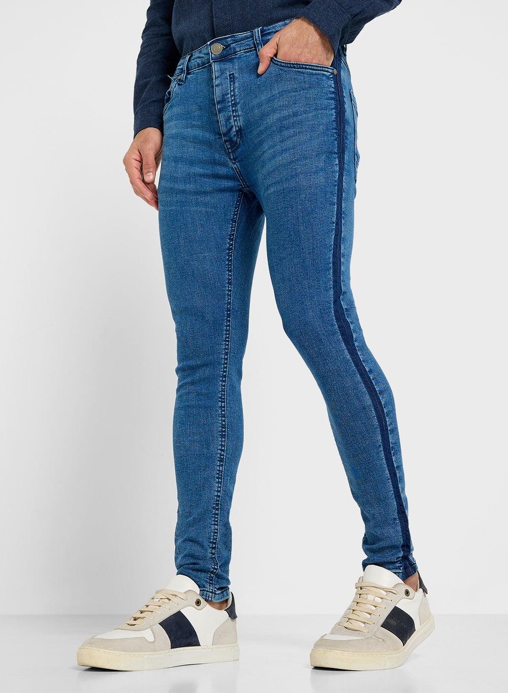 Men’s Blue Skinny Fit Denim Jeans Mjn Ezrablue - Image 1