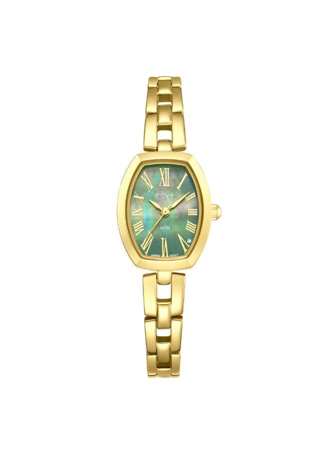 E25512-GBGG Gold Stainless Steel Green Dial Watch 20.5mm - Image 1