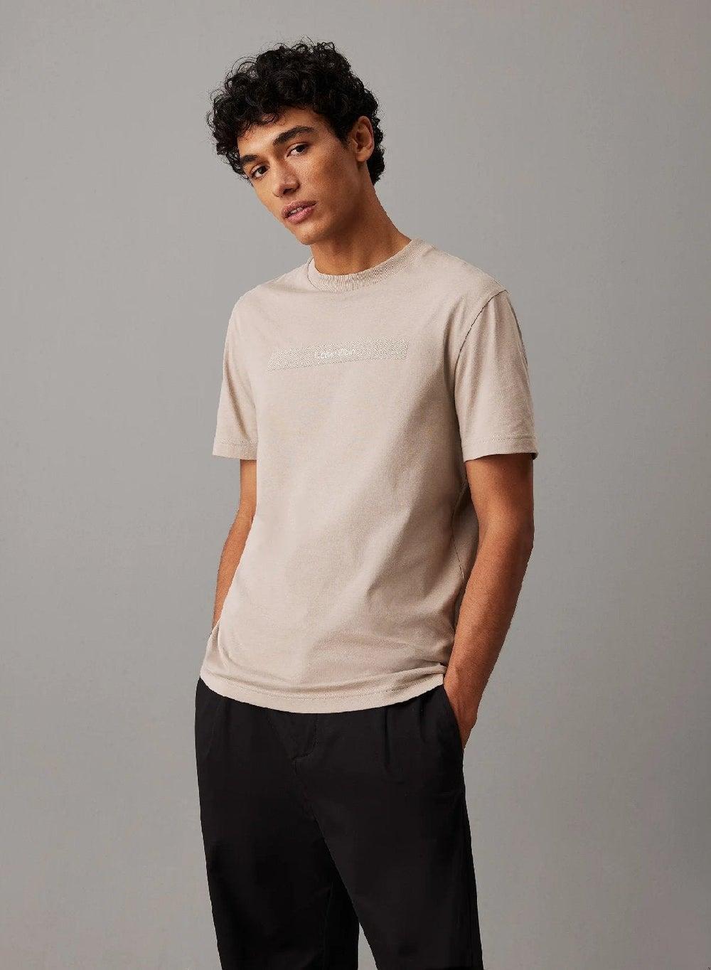 Calvin Klein Structured Embroider Logo T-Shirt - Image 1