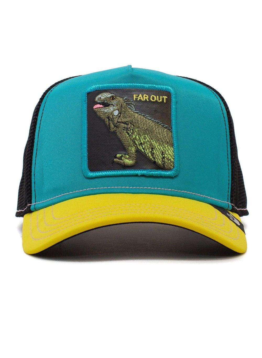Goorin Bros Iguana Party Teal Black Trucker Cap - Image 1