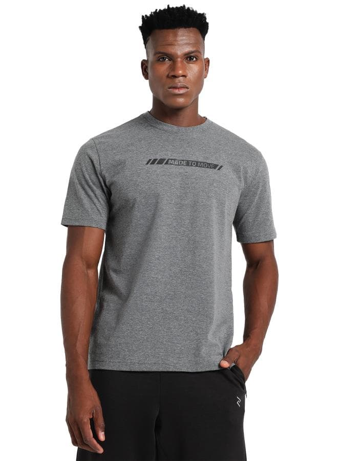 Men’s Crew Neck Performance T-Shirt Heavy Metal Grey - Image 1