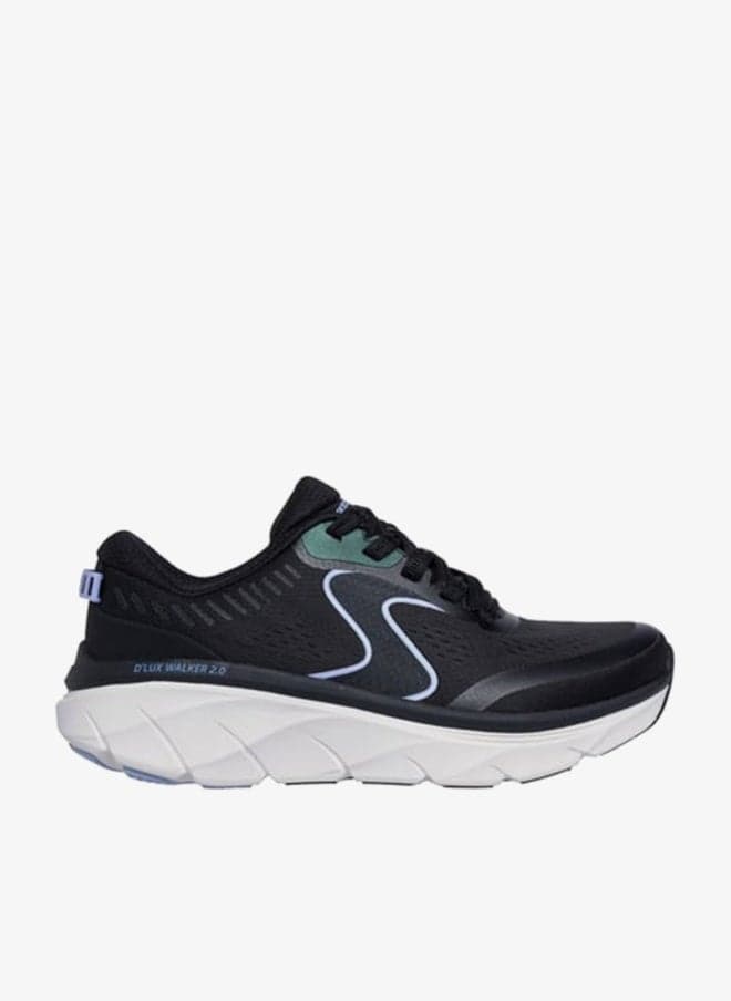 Skechers D'Lux Walker 2.0 Black Lavender Sneakers - Image 1