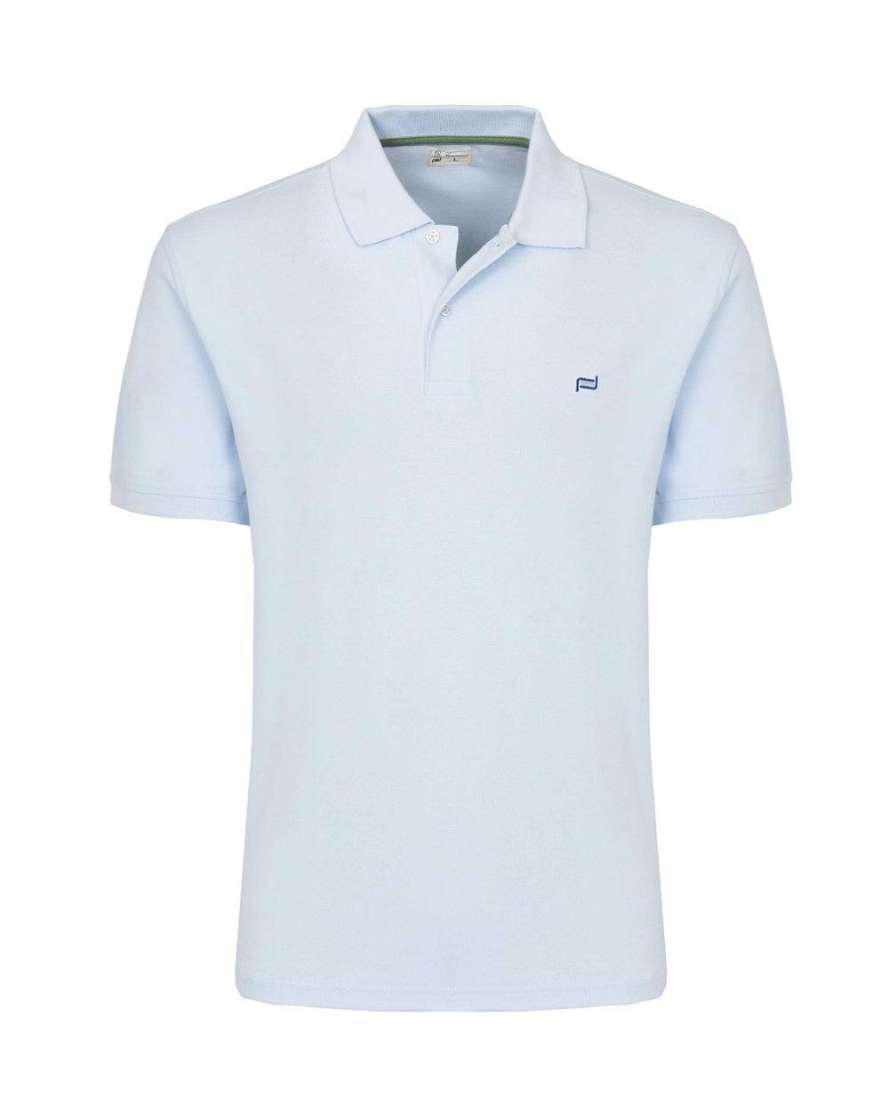 Light Blue Cotton Polo Shirt Classic Casual Fit - Image 1