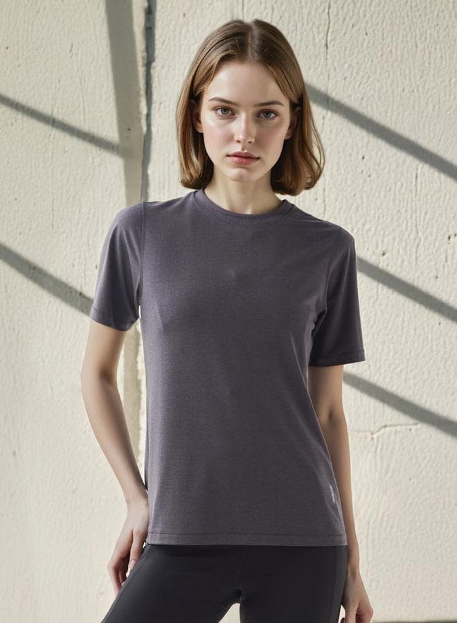 Seamless Crew Neck Performance T‑Shirt Black - Image 1