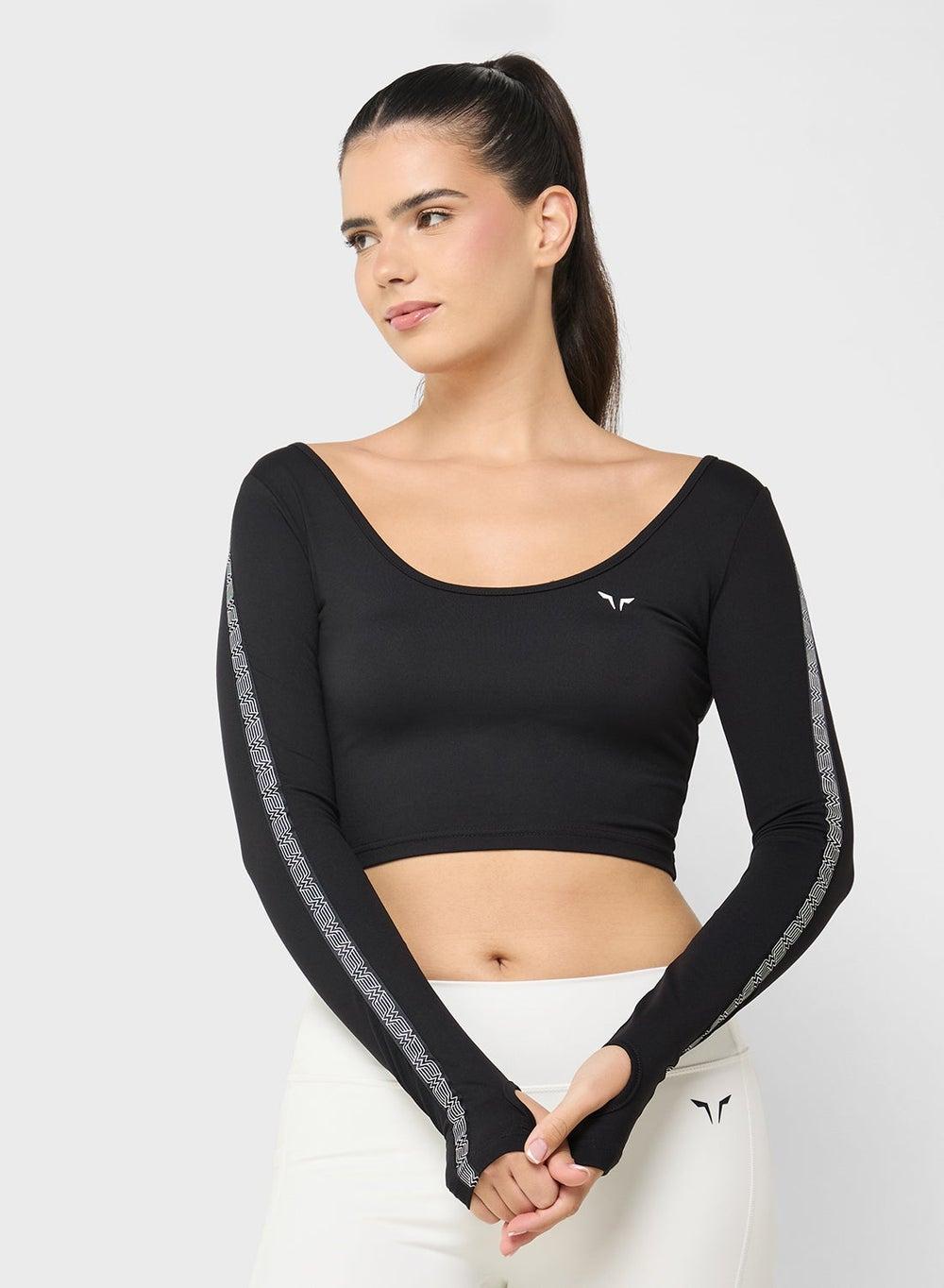 Wonder Woman Onyx Performance Crop Top Ww Ct 0230 - Image 1