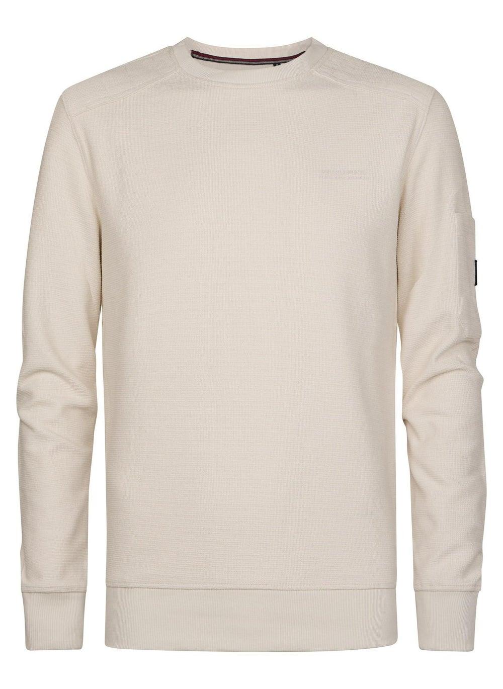 Men’s Classic Fit Round Neck Sweater 0112-Seashell - Image 1