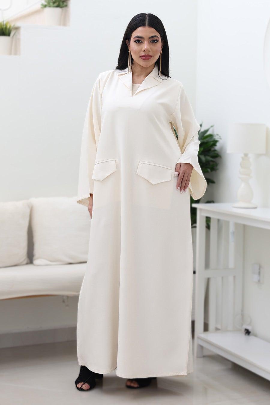 Serene Flow Maxi Dress 754 Elegant Abaya - Image 1