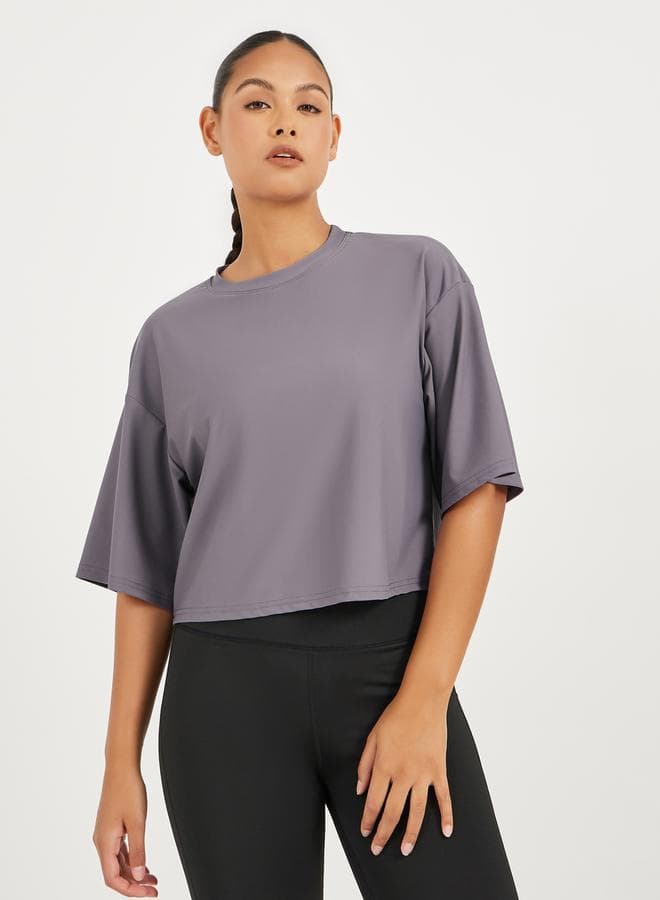 Infinity Swirl Graphic Boxy Fit Purple Top 7010509129 - Image 1