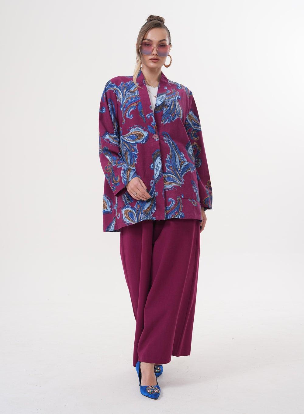 Boho Regal Chic Plum Paisley Set - Image 1