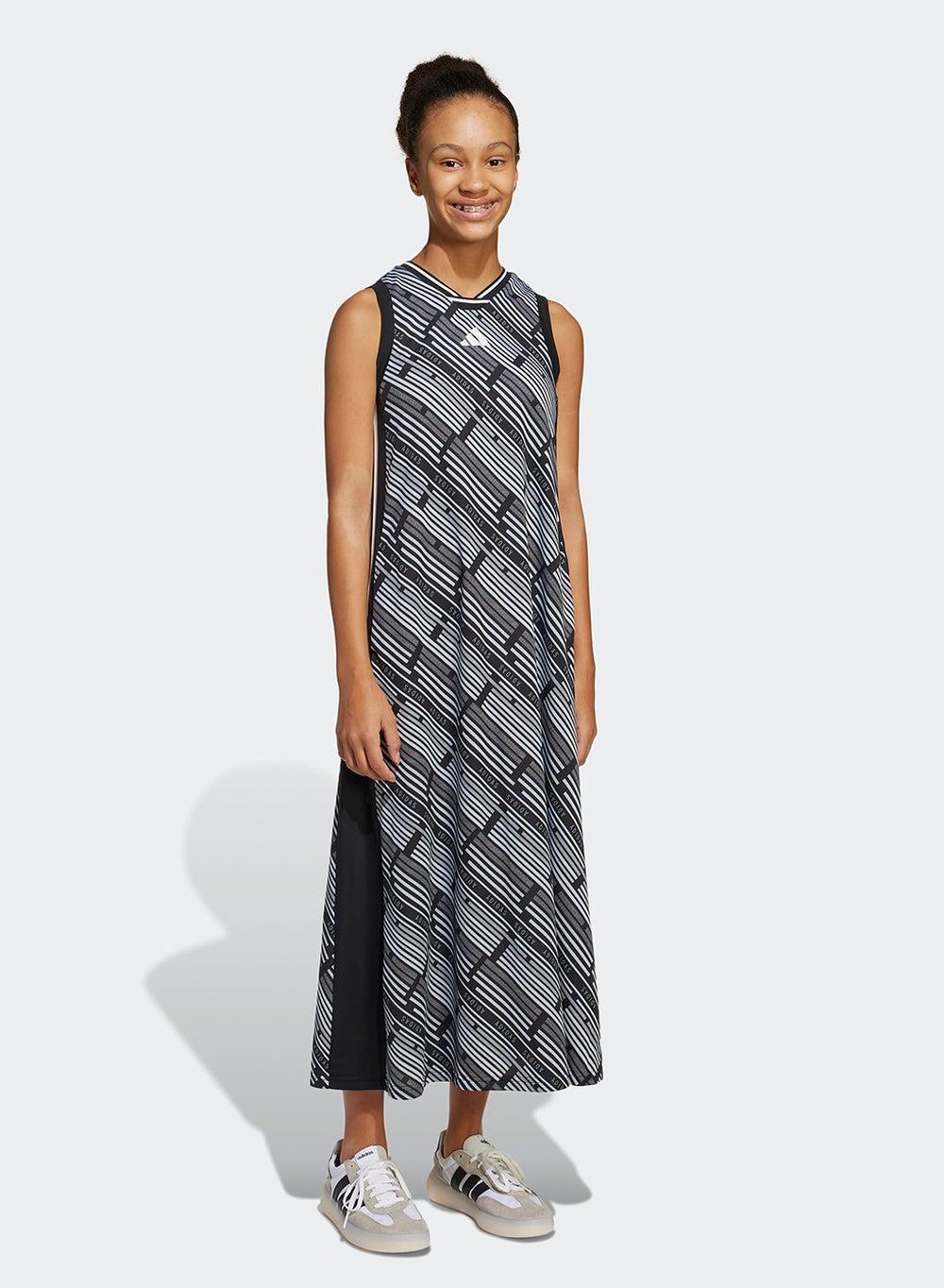 Striped Sleeveless A-Line Maxi Dress Ka1021 - Image 1